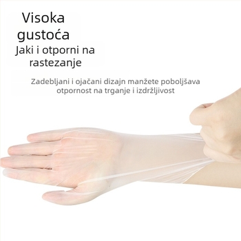 Jednokratne PVC rukavice za prste za ljepotu i tetoviranje, prozirne, protuklizne, veličine S/M/L.