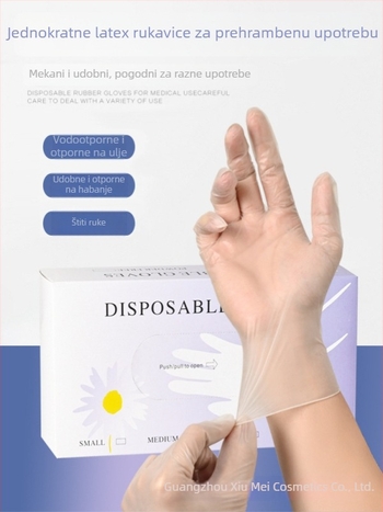 Jednokratne PVC rukavice za prste za ljepotu i tetoviranje, prozirne, protuklizne, veličine S/M/L.