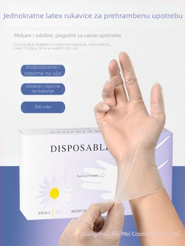 Jednokratne PVC rukavice za prste za ljepotu i tetoviranje, prozirne, protuklizne, veličine S/M/L.