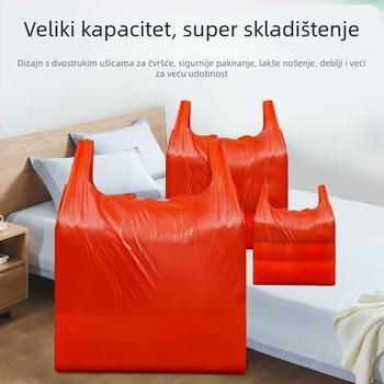 Crvena velika plastična torba za preseljenje i pakiranje, ekstra debela