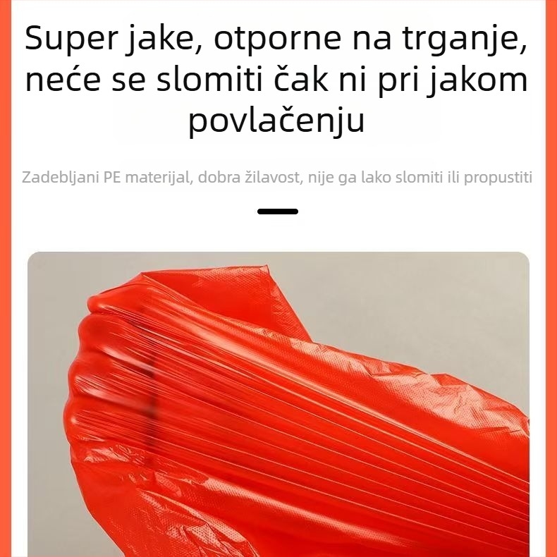 Crvena velika plastična torba za preseljenje i pakiranje, ekstra debela