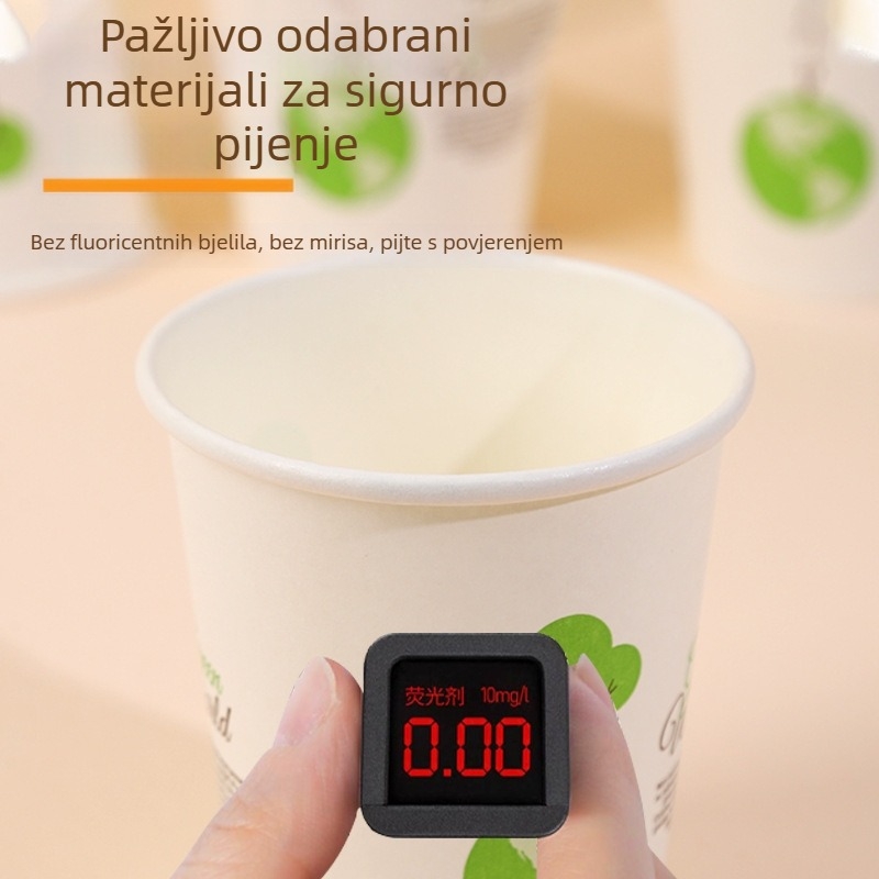 Debela jednokratna papirna šalica 235 ml, otporna na toplinu i bez propuštanja, za ured i dom, pakiranje od 50 kom