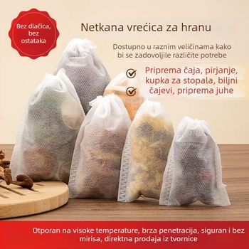 Jednokratne vrećice za čaj od netkanog materijala sa vezicom, za čaj, juhe i dekokte