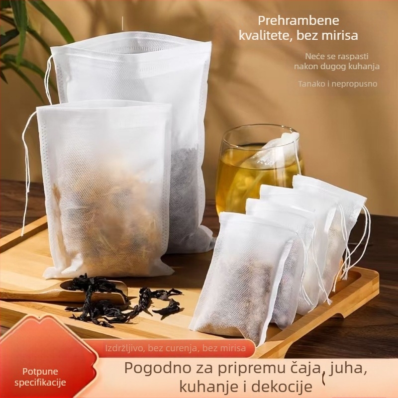 Jednokratne vrećice za čaj od netkanog materijala sa vezicom, za čaj, juhe i dekokte