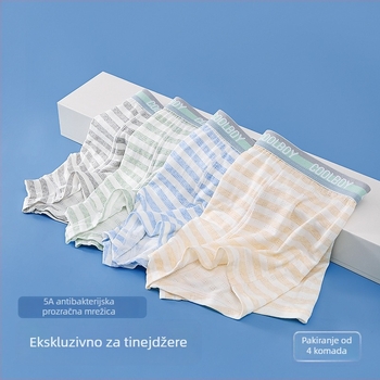 Modalne mrežaste boxerice za dječake – mekane i udobne, veličine S-M-L, za tinejdžere