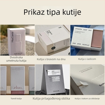 Bijela kartonska kutija za darove s makeupom – kutija iznenađenja s igračom, otisak s temom čaja, debeli ispis, kutija za otvaranje, prilagodba u malim serijama