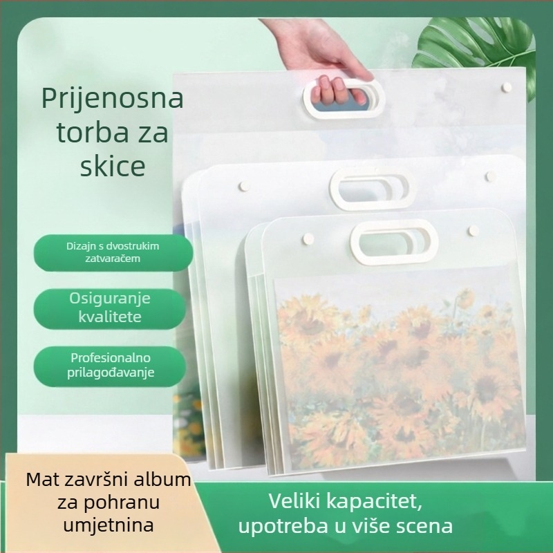 8K album za pohranu crteža A4, prijenosni portfelj za umjetnike, debeli, drži do 300 listova, 16K album crteža