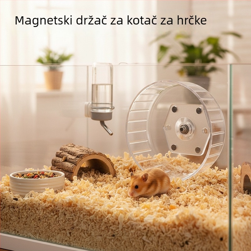 Stalak za hamster kotač sa snažnom magnetskom akrilnom pločom