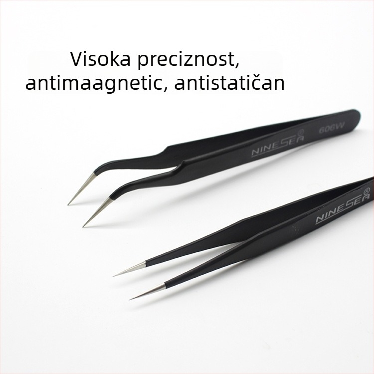 Jiuyang pincete za Gundam modele s ravnim vrhom – anti-magnetne, anti-statike, 606W