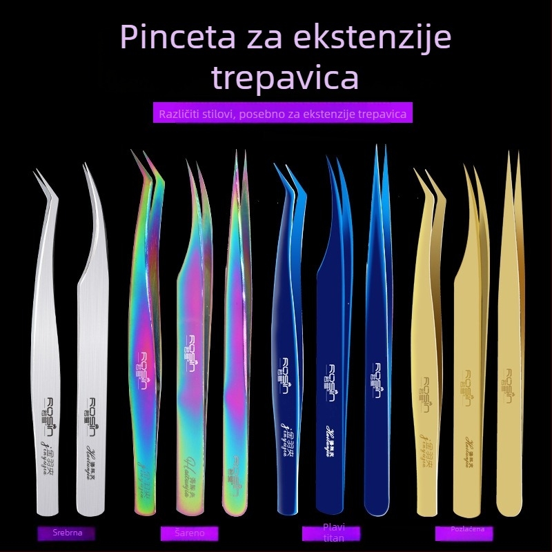 If Xuan pinceta za ljepotu za jedinstvene klastere lažnih trepavica, antistatične, zakrivljene i ravne vrhove, alat za šminku