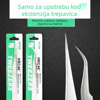 Pinzete za trepavice visoke preciznosti, antistaticke, za ekstenzije trepavica, zakrivljene i ravne