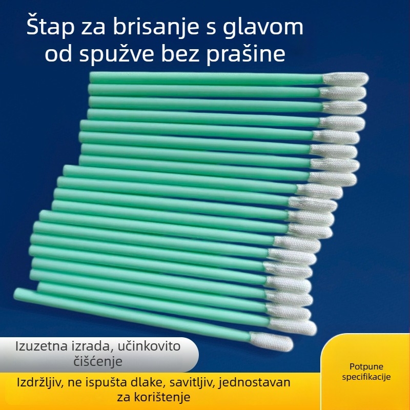Štapić za čišćenje sa spužvastom glavom za precizne instrumente, bez prašine, antistatičan
