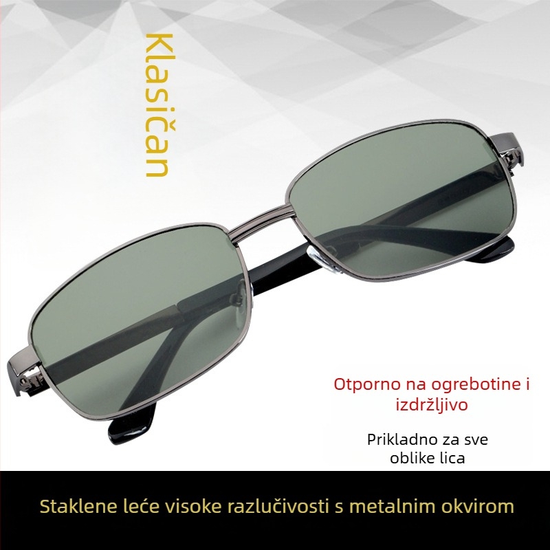 Industrijske sigurnosne naočale s metalnim okvirom i staklenim lećama, unisex, zaštita od vjetra i prašine