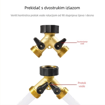 Mesing Y-tip spoj za vodovod s dvostrukim protokom za navodnjavanje, brzo priključivanje