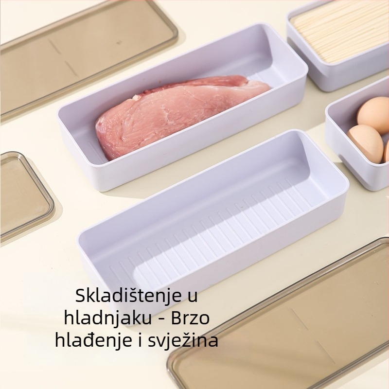 Plastična kutija za očuvanje svježine u kuhinji, vodootporna i brtvljiva, za povrće, jaja i mesne šnite, pohrana u hladnjaku