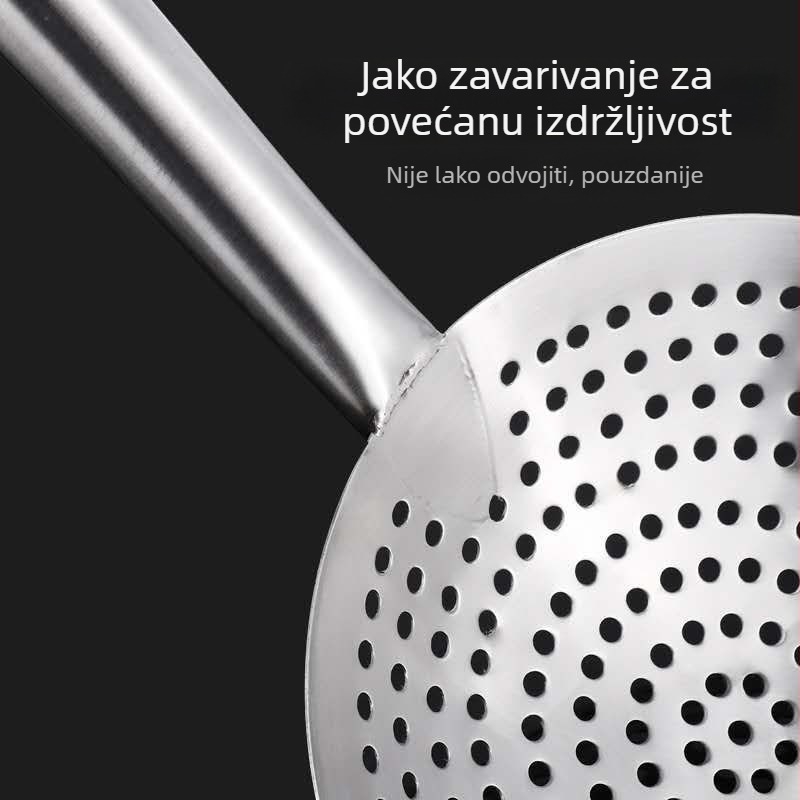 Nehrđajući čelik, debelo cjedilo za prženje, kućna i komercijalna upotreba, kuhinjska cjediljka, velika žlica s otvorima