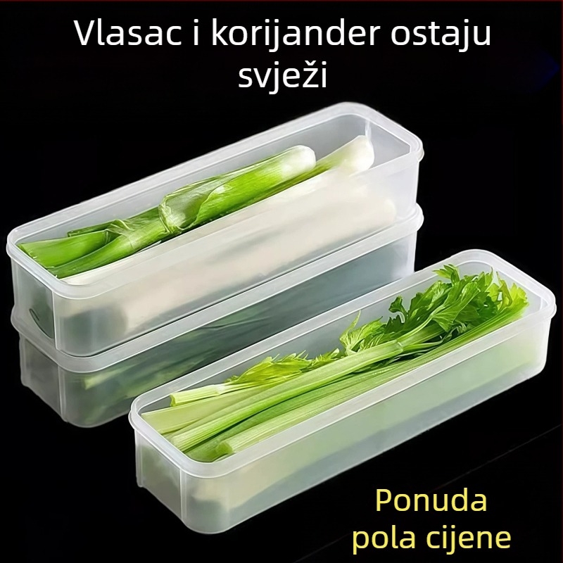 Kutija za pohranu hrane u hladnjaku za zeleni luk, korijander, đumbir, češnjak, nudle i jaja