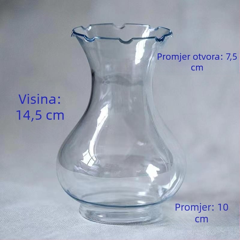 Prozirna plastična hidroponska vaza sa širokim otvorom, pogodna za kućnu upotrebu i zelene biljke