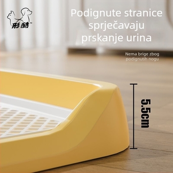 Toalet za pse od nehrđajućeg čelika, fiksirana posuda za mokrenje, elegantnog oblika, dostupno u velikoj i srednjoj veličini