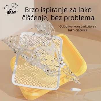 Toalet za pse od nehrđajućeg čelika, fiksirana posuda za mokrenje, elegantnog oblika, dostupno u velikoj i srednjoj veličini