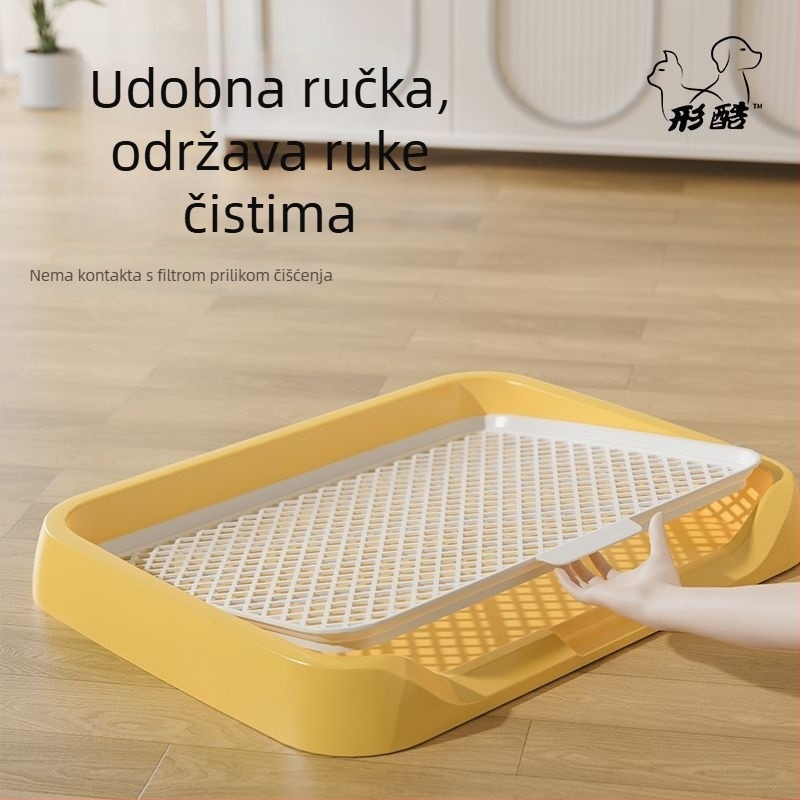 Toalet za pse od nehrđajućeg čelika, fiksirana posuda za mokrenje, elegantnog oblika, dostupno u velikoj i srednjoj veličini