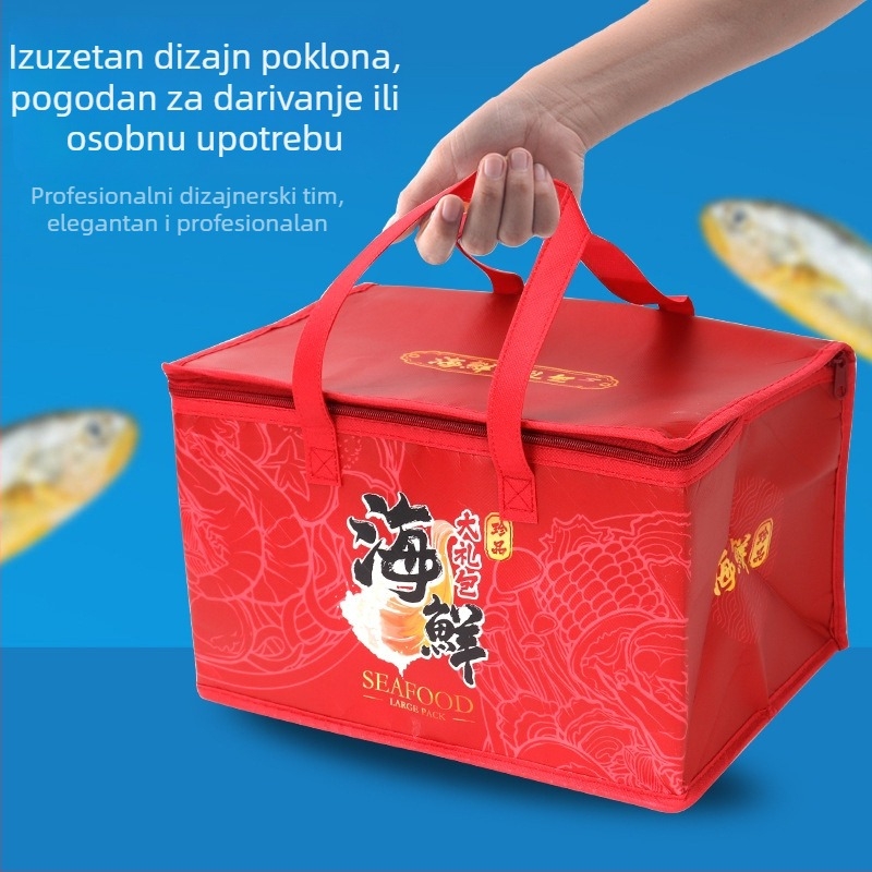 Poklon paket morskih plodova s kutijama od pjene br. 3 i br. 4, izolirana torba, svježa ambalaža, čuvanje na hladnoći