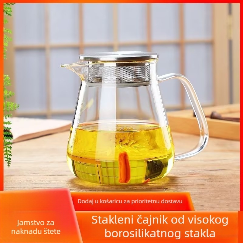 Čajnik od borosilikatnog stakla, otporan na visoke temperature, Kung Fu čaj set za kućnu upotrebu