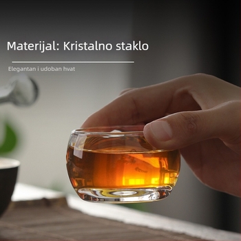 Prozirna kristalna Kung Fu čaša za čaj, kućna upotreba, staklena šalice za čaj, otporna na visoke temperature, deblja, vrhunske klase, mala