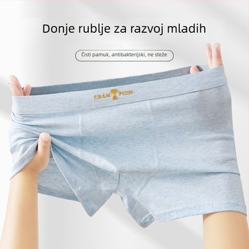 Dječje bokserice od čistog pamuka, za dječake iznad 8 godina, 95% pamuk, 5% elastan, antibakterijske