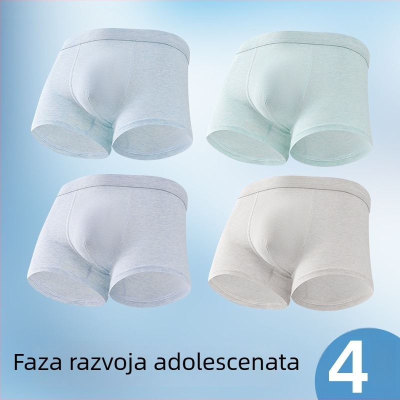 Dječje bokserice od čistog pamuka, za dječake iznad 8 godina, 95% pamuk, 5% elastan, antibakterijske