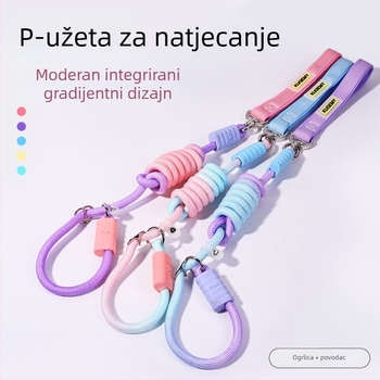 P-lanac za pse s gradijentnom bojom, otporan na kidanje, za pse srednje i velike veličine, sprječava bijeg