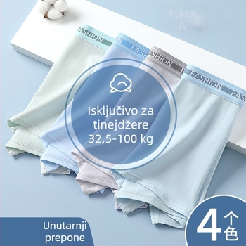Tinejdžerske muške bokserice od pamuka, labavog kroja i prozračne, muške boxerice velike veličine