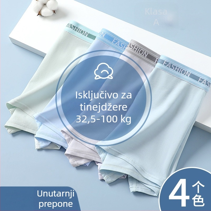 Tinejdžerske muške bokserice od pamuka, labavog kroja i prozračne, muške boxerice velike veličine