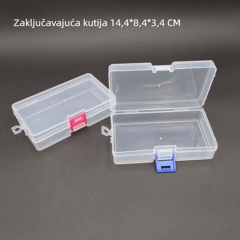 PP plastična kutija s poklopcem – stolni organizator za male dodatke i nakit, sigurno prijenosno skladište