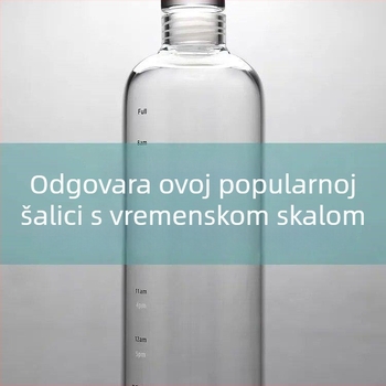 Prozirni stakleni čep za vino s oznakama na ljestvici i dizajnom protiv curenja