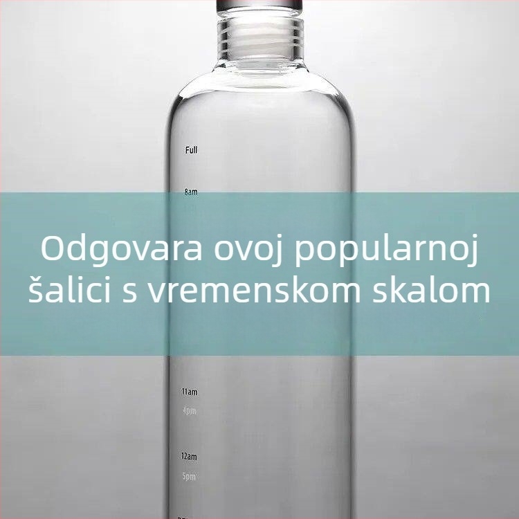 Prozirni stakleni čep za vino s oznakama na ljestvici i dizajnom protiv curenja