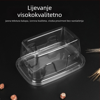 Jednokratna prozirna kutija za slastice, otporna na pritisak i vlagu, pakiranje za ponijeti kolače i voće