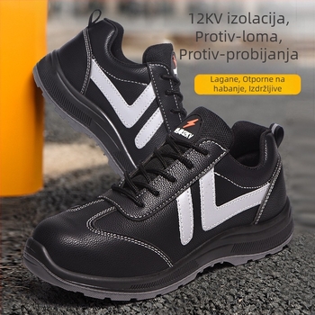 Muške zaštitne radne cipele, otporne na udarce i probijanje, lagane, otporne na habanje, casual i moderne, izolacija 12 kV