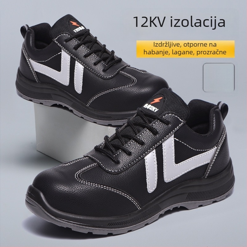 Muške zaštitne radne cipele, otporne na udarce i probijanje, lagane, otporne na habanje, casual i moderne, izolacija 12 kV