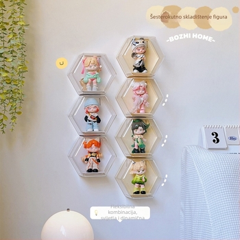 Bubble Mart Weekday Wonderland zidna prozirna izložbena kutija za jednu figuru, zaštita od prašine