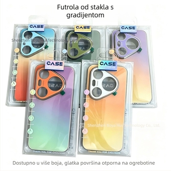 Maska od stakla za Huawei Pura90Pro i Mate80Pro, s duginim gradijentom, potpuno prekrivena elektroplatirana zaštita