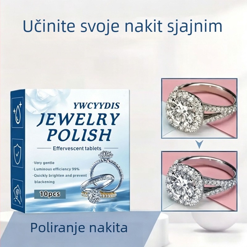 Šumeće tablete za njegu i čišćenje nakita; pogodne za sve vrste nakita; lako uklanjaju mrlje i oksidaciju