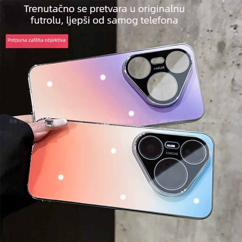 Huawei Pura90 maska s gradijentnim završnim slojem, elektroplirani rub protiv klizanja, kompatibilna s P80 i P70