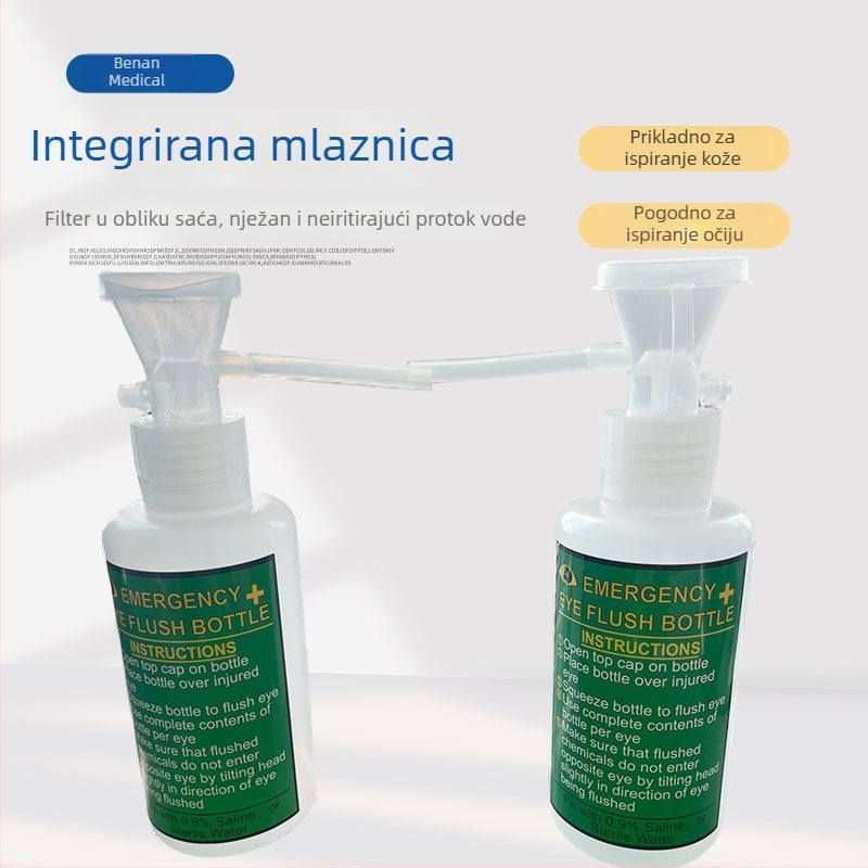 6670 Prijenosni zidni tuš za oči, 500 ml, za laboratorije