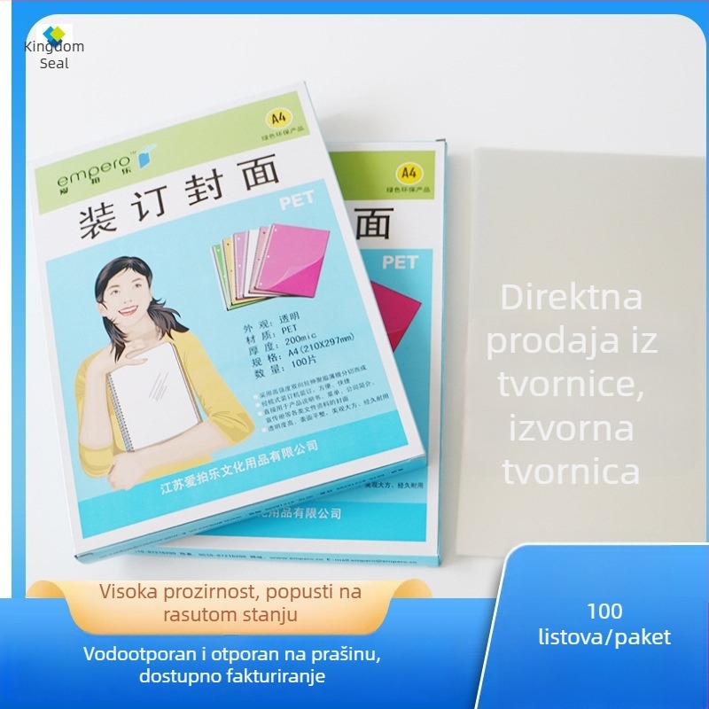 A4 korica za spajanje – prozirni zaštitni film za 100 listova