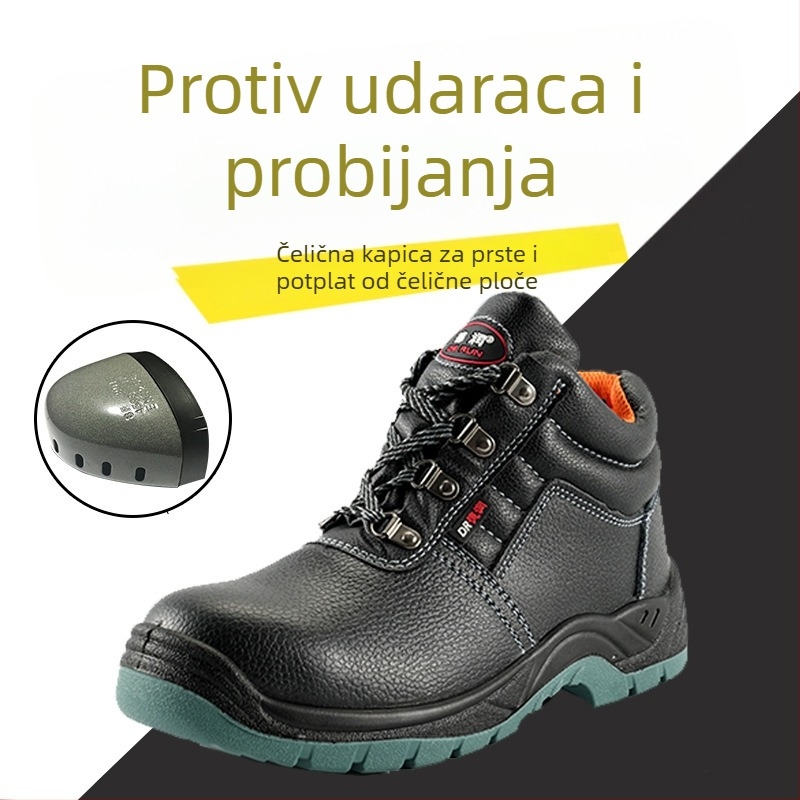 Muške zaštitne cipele za rad, četiri godišnja doba, zaštita od udara i probijanja, visok gornji dio, vodootporne, otporne na habanje, protuklizne