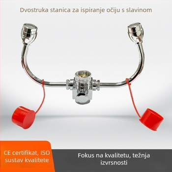 Laboratorijski stolni uređaj za ispiranje očiju od 304 nehrđajućeg čelika, dvostruka upotreba, model YX-LY-S