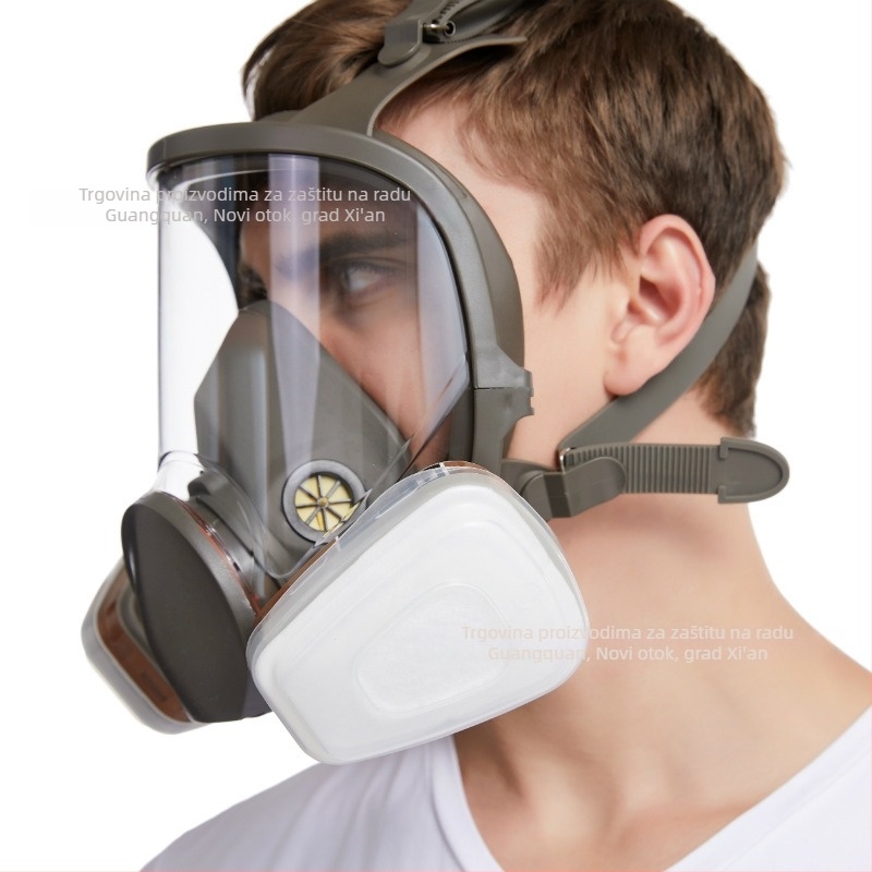 Good Care silikon respirator za cijelo lice, model 6800, za prskanje boje, kemikalije i pesticida, s širokim vidnim poljem