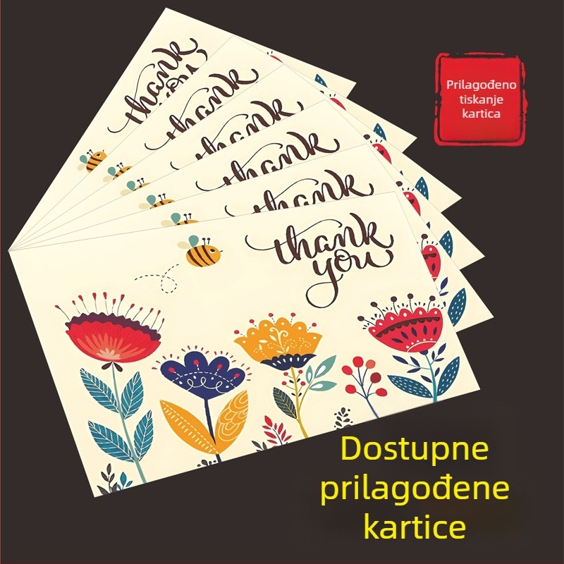 Engleske maloprodajne kartice s pratnim karticama za after-sales podršku, karticama za škrabanje, sklopivim priručnicima i karticama za recenzije