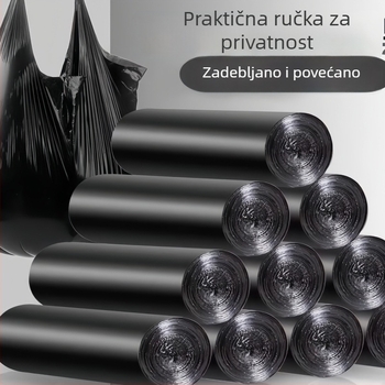 Velike kućne vreće za smeće s ručkama, plastične vreće u stilu prsluka za studentske domove i urede, vreće za kuhinjski otpad